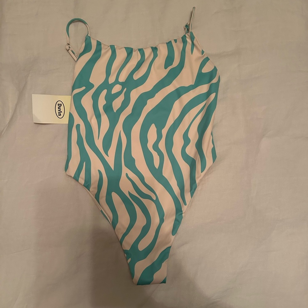 Keylime Zebra Print Swimsuit by Duvin